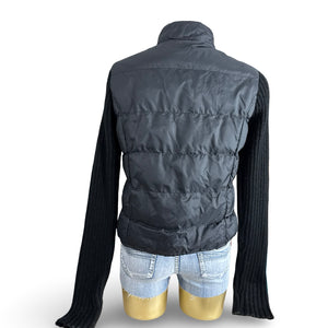 Black bi fabric puffer jumper jacket (M/L)