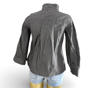 Grey 100% cotton trench jacket (M)