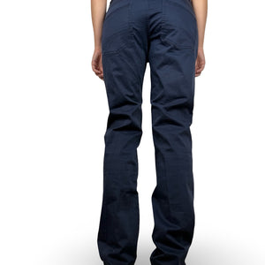 Navy cotton low waist baggy pants (M)