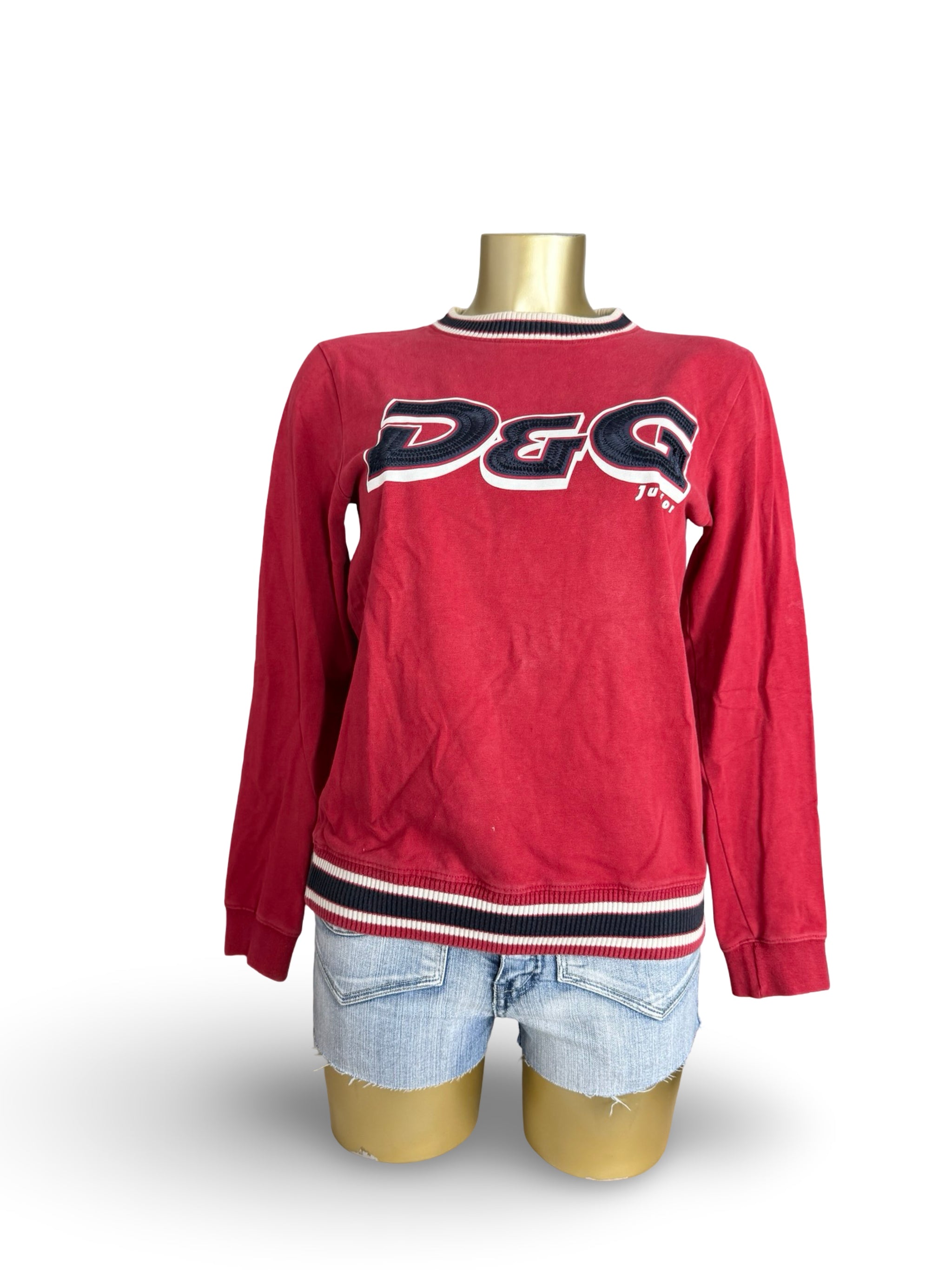Red round neck sweatshirt (S/M)