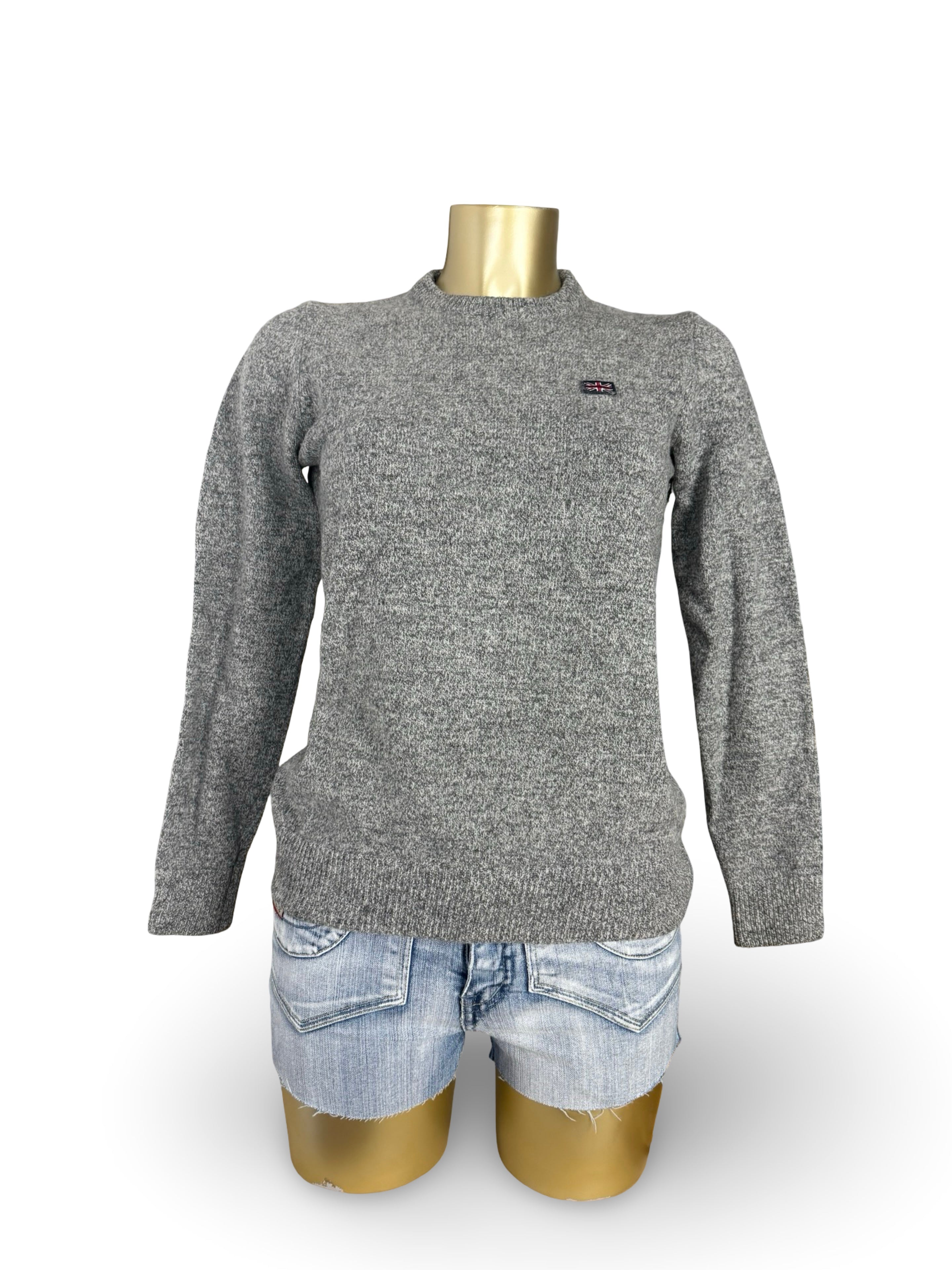 Grey wool jumper (S)