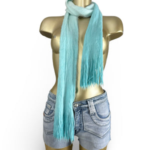 Blue super soft winter scarf