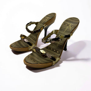 Khaki seashells heels mules (37)