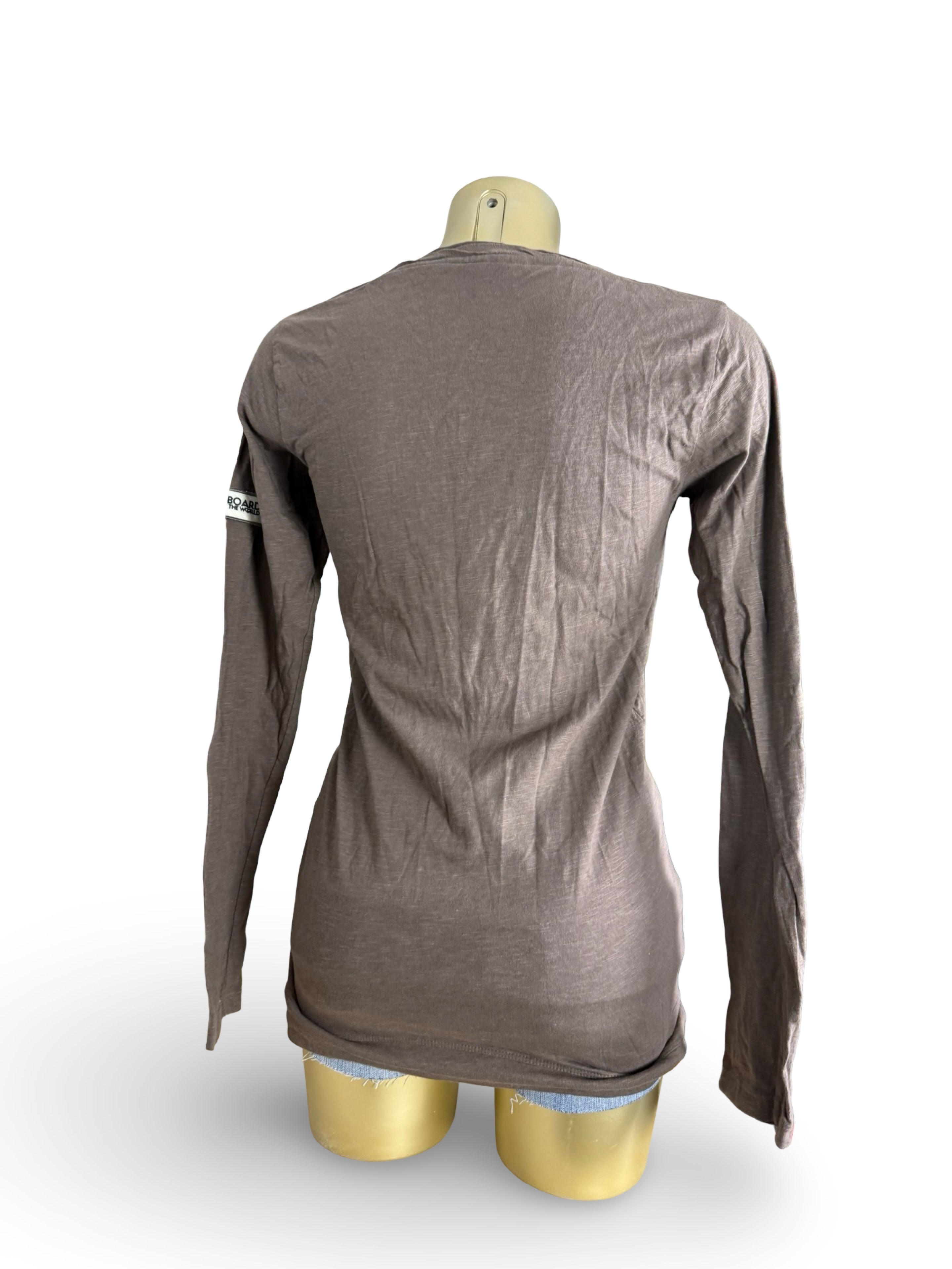 Brown 100% cotton long sleeves top (M/L)