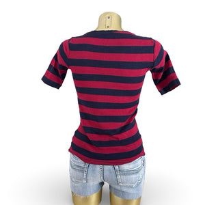 Red striped cotton tee (XS)