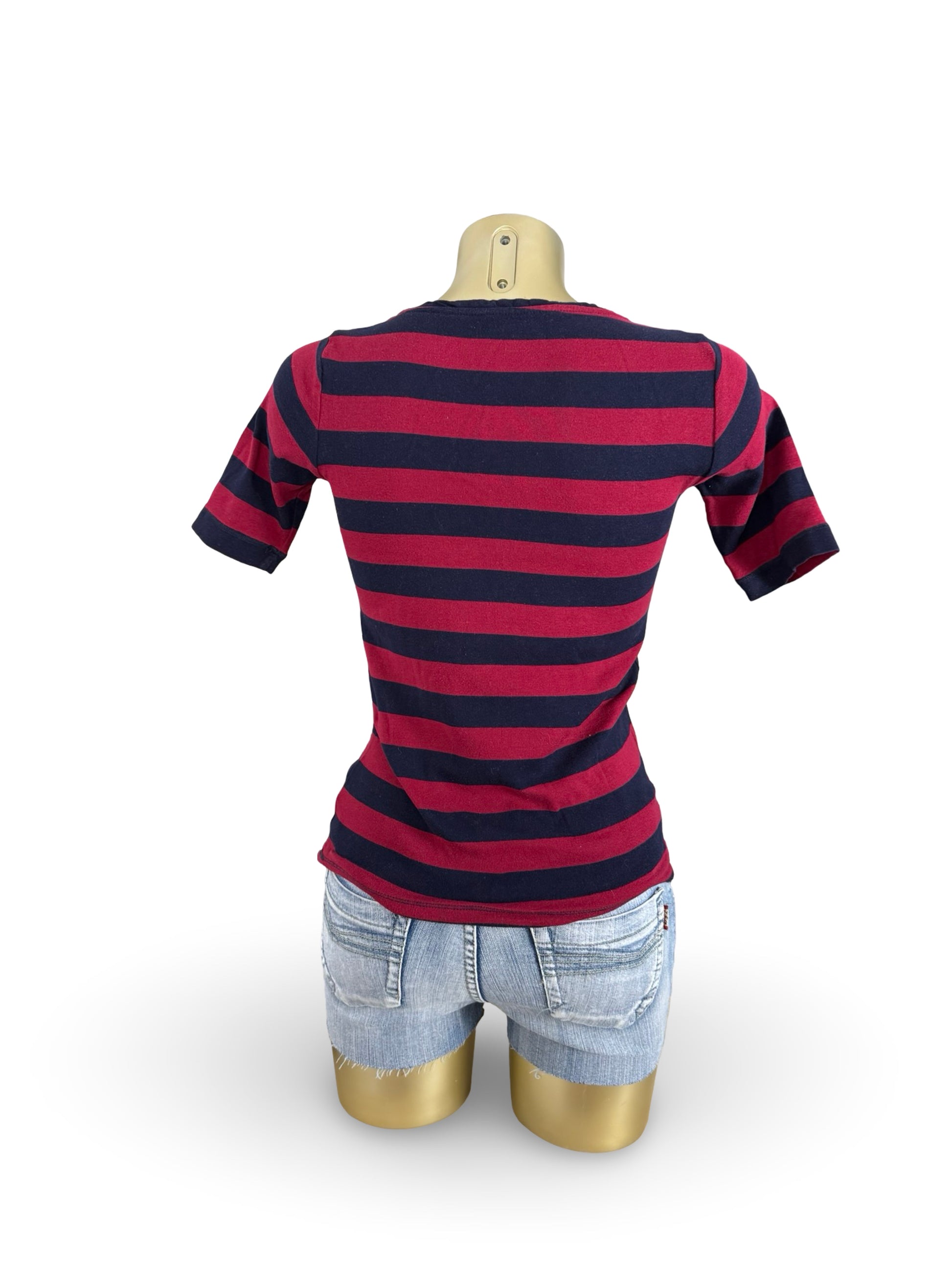 Red striped cotton tee (XS)