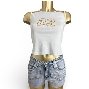 Baby blue activewear cotton top (XS)