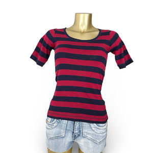 Red striped cotton tee (XS)
