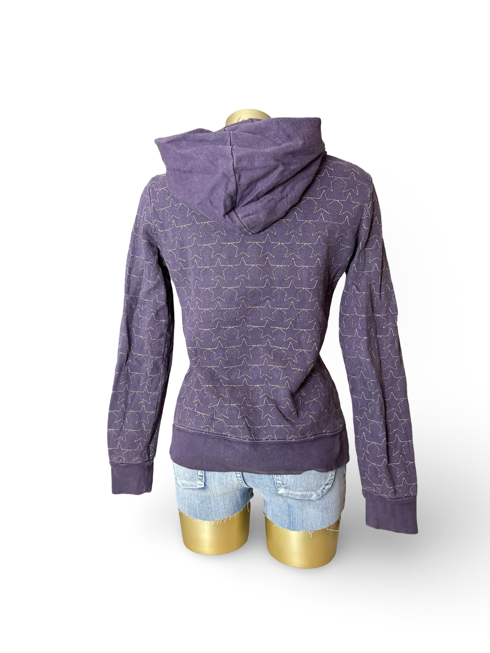 Purple logo cotton hoodie (S/M)