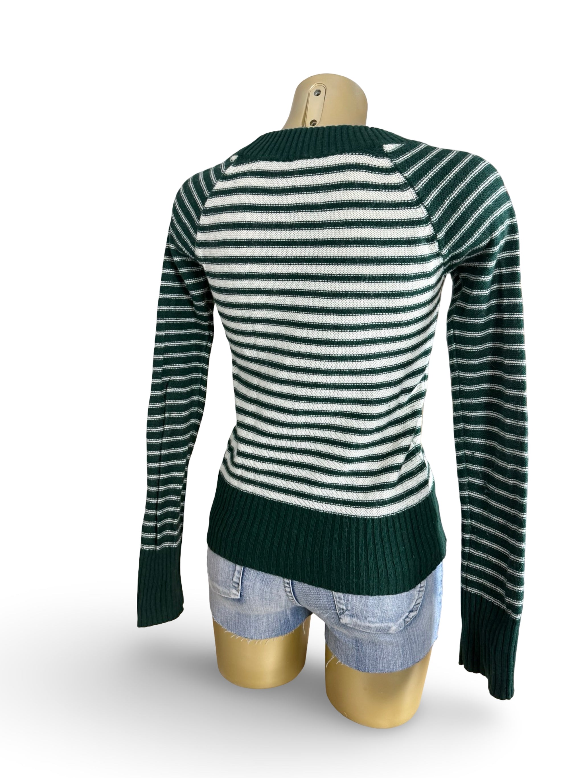 Dark green striped jumper (S/M)