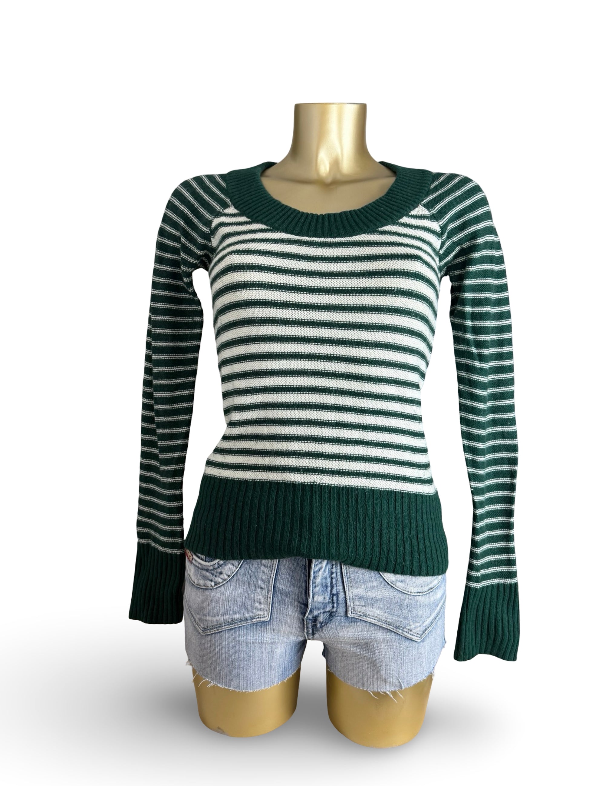 Dark green striped jumper (S/M)