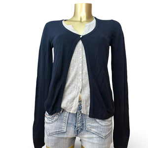 Black 2 in 1 cardigan + top (S)