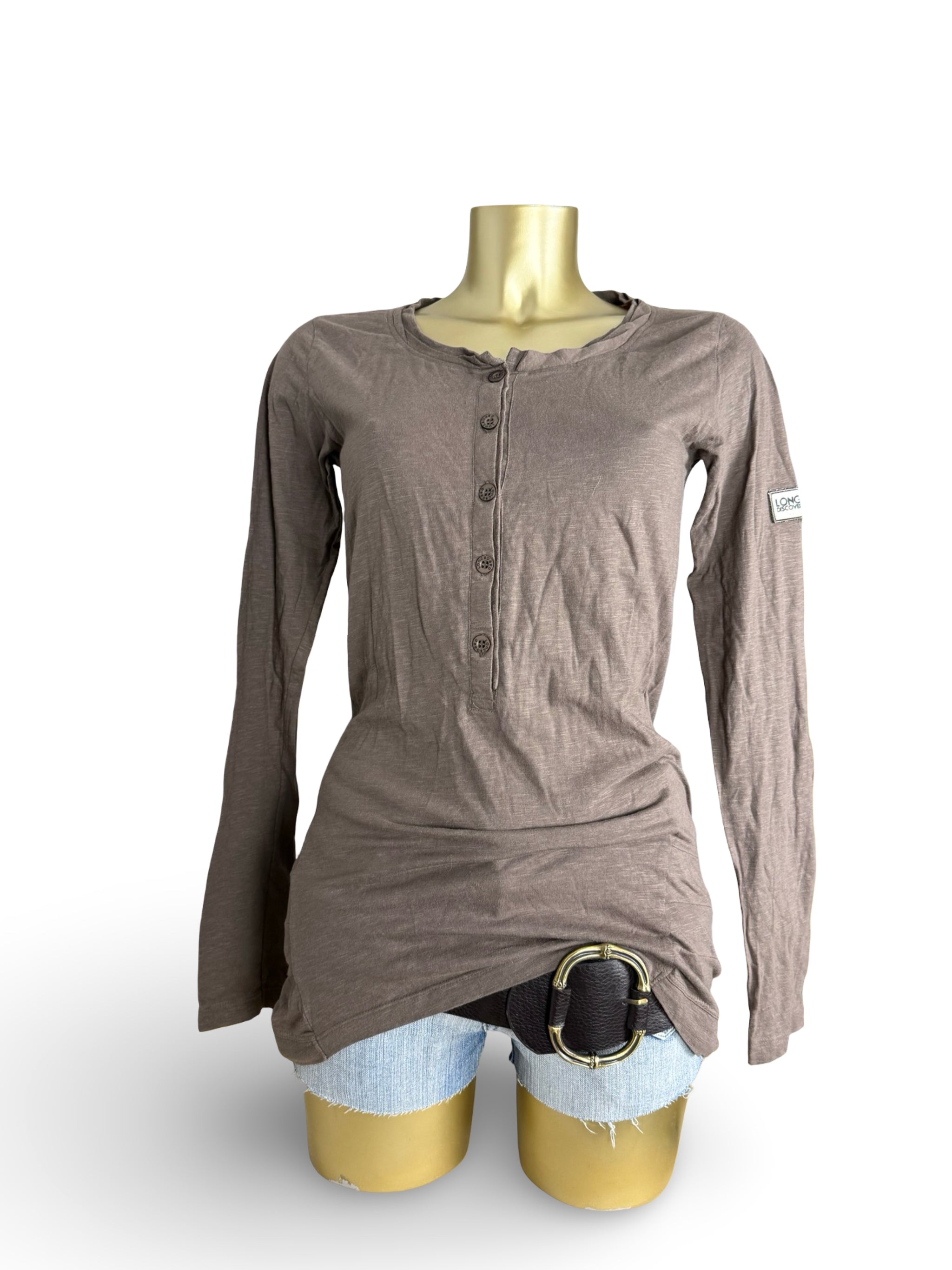 Brown 100% cotton long sleeves top (M/L)