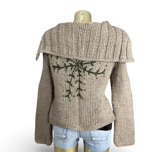 Beige wool cardigan jumper (One size)