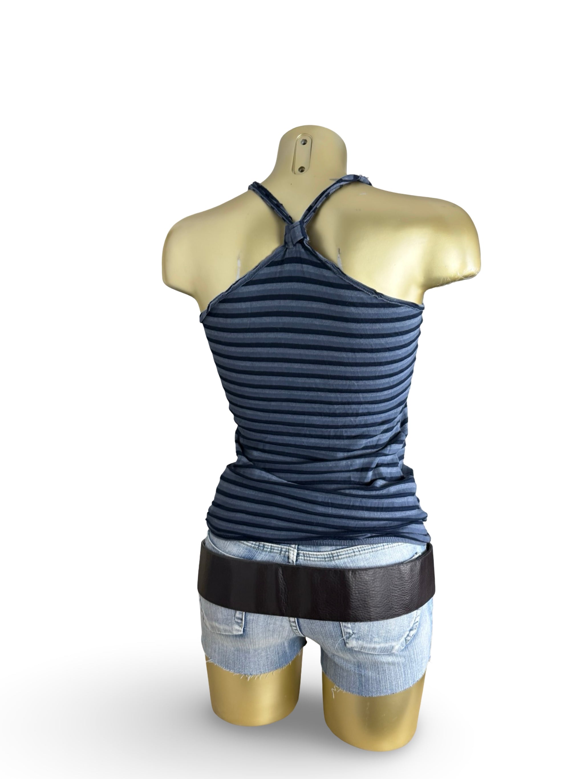 Navy striped 100% cotton top (XL)