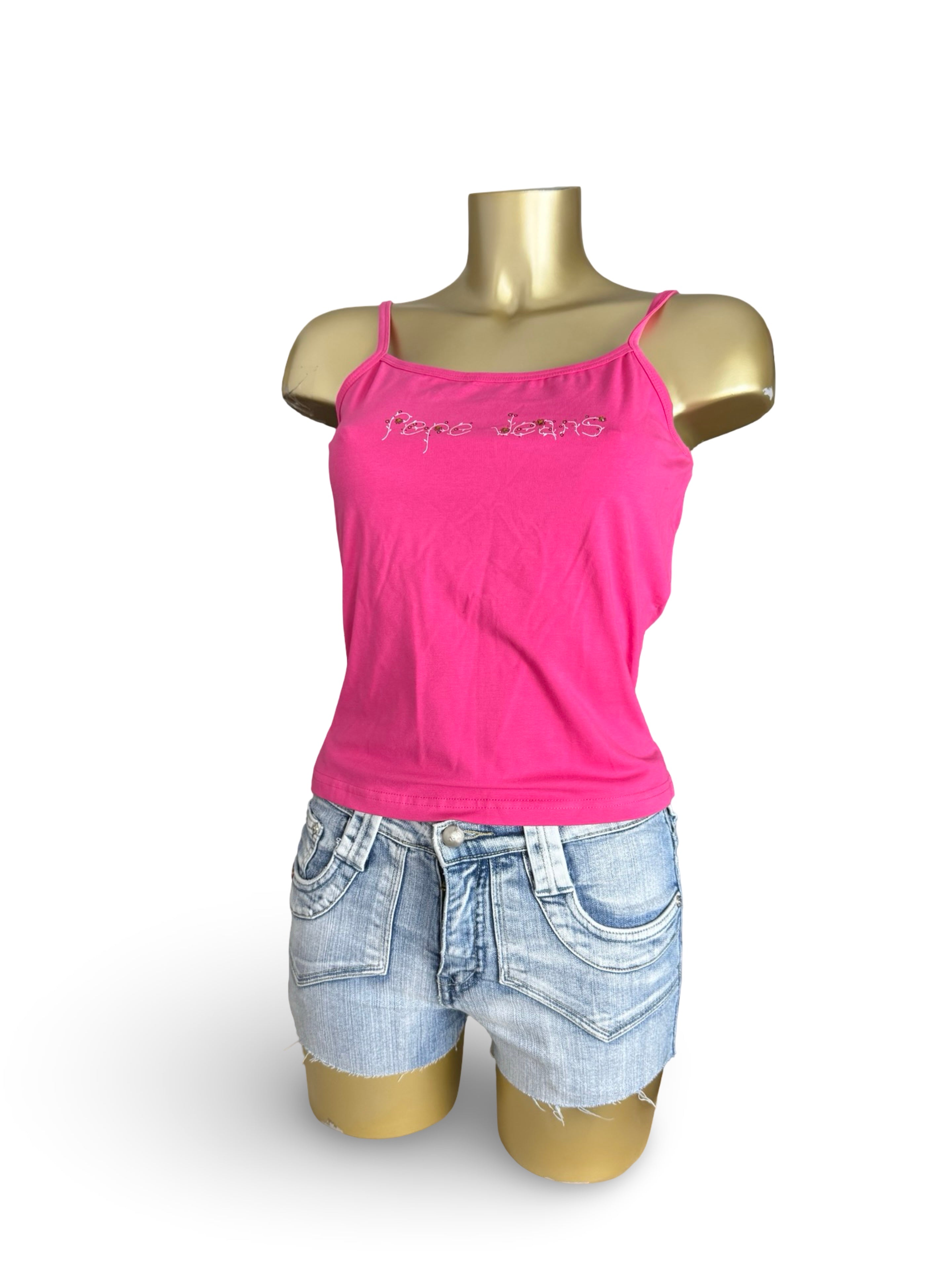Pink tight fit cami top (M/L)