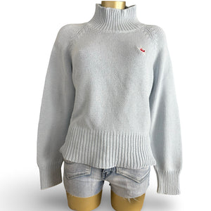 Baby blue high neck jumper (M)