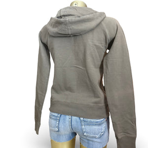 Khaki graphic 100% cotton hoodie (L)