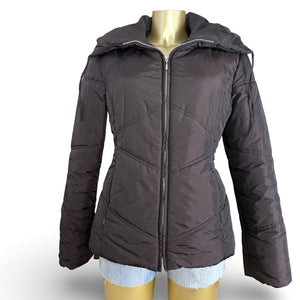 Brown puffer zip up jacket (M/L)