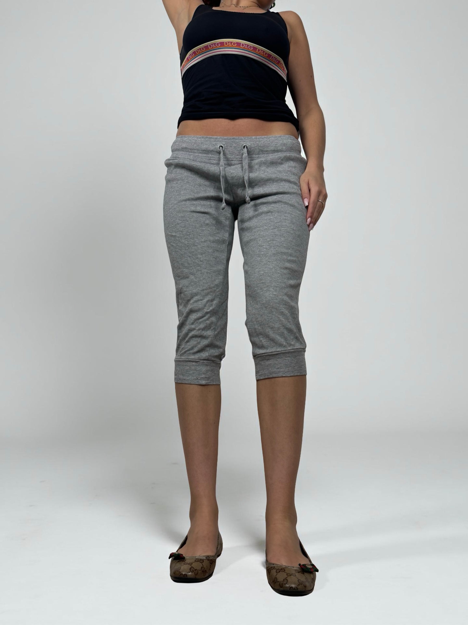 Grey cotton low rise capri pants (XS/S)