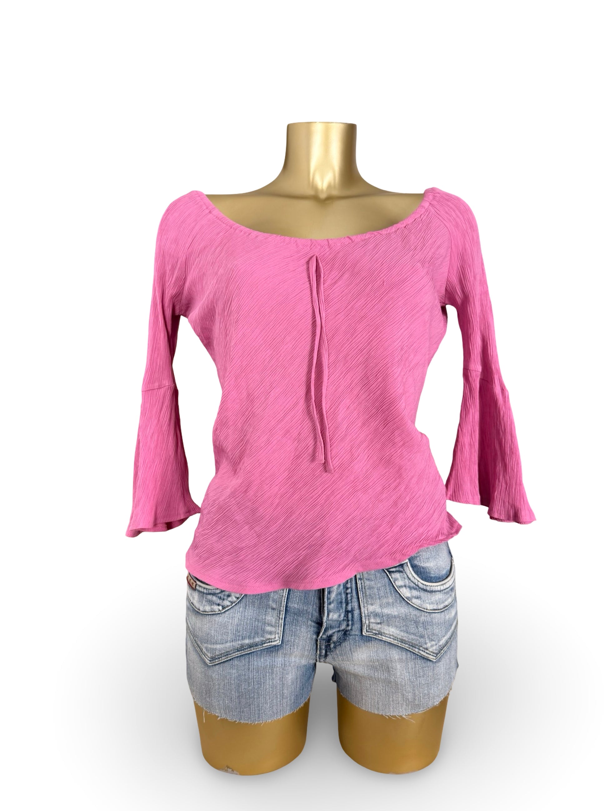 Pink off shoulders long sleeves top (M/L)
