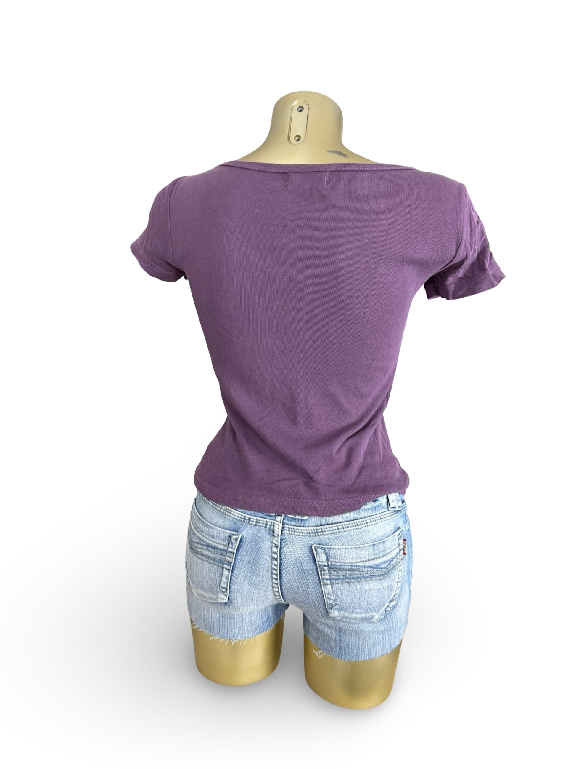 Purple cotton logo tee (S)