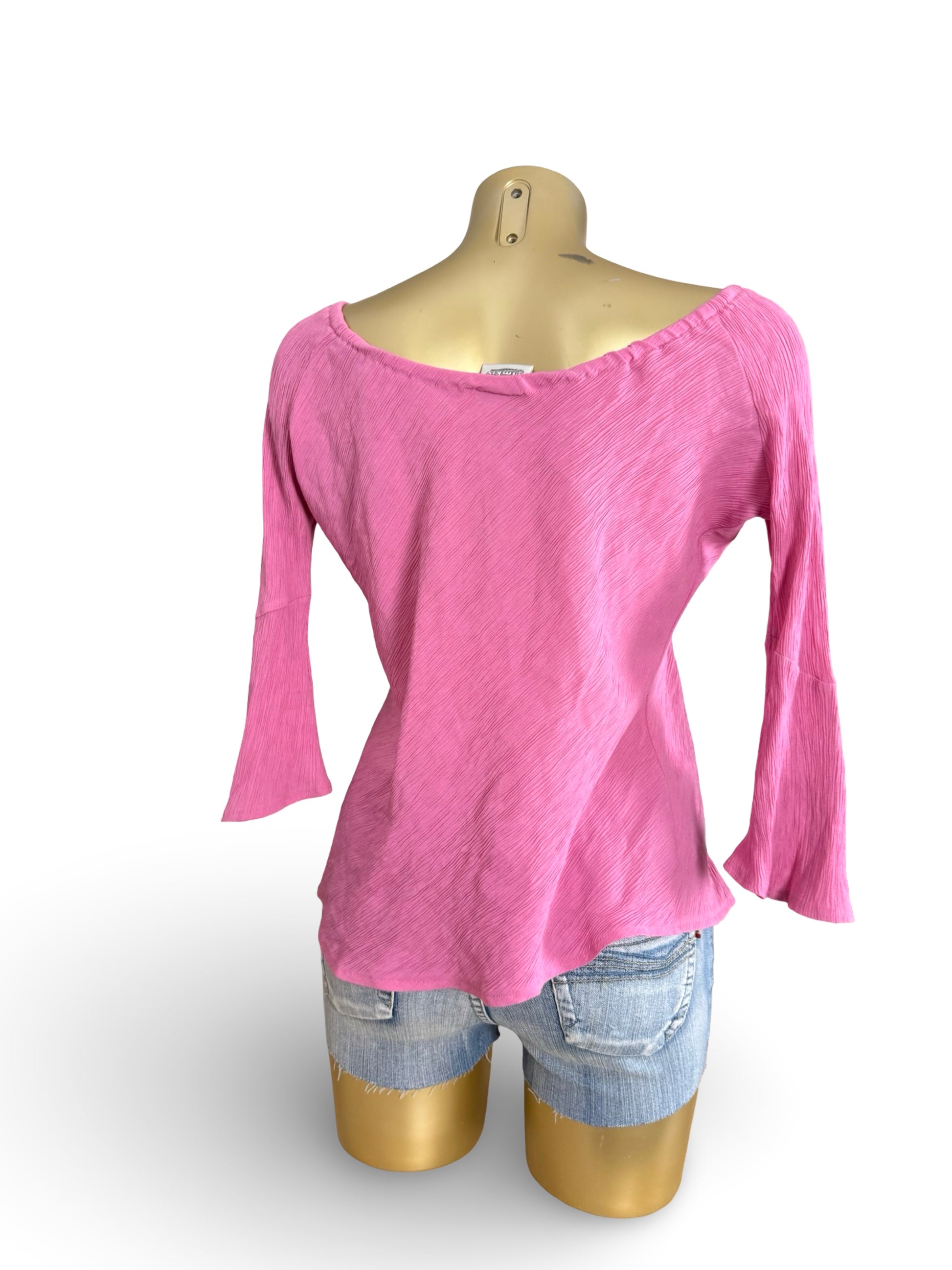 Pink off shoulders long sleeves top (M/L)