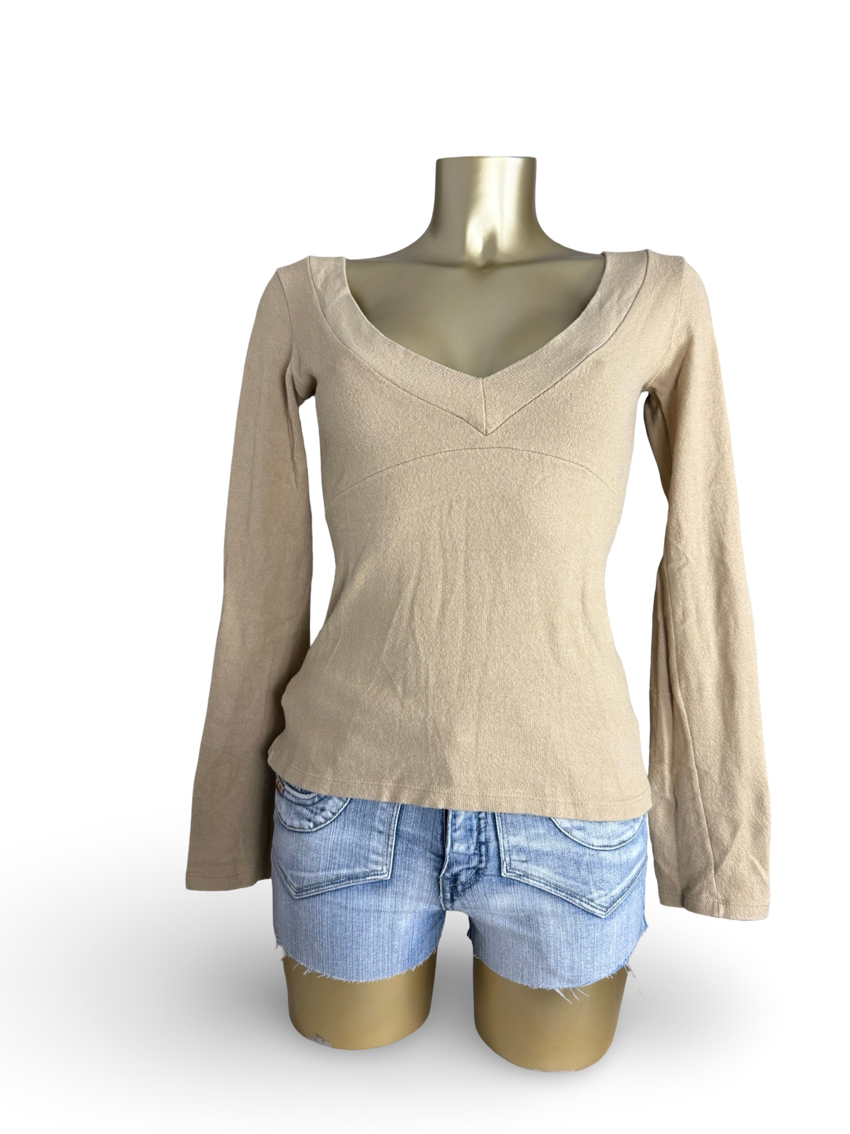 Beige V neck jumper (S/M)