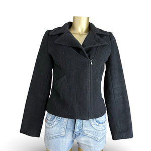 Black fleece blazer jacket (S)