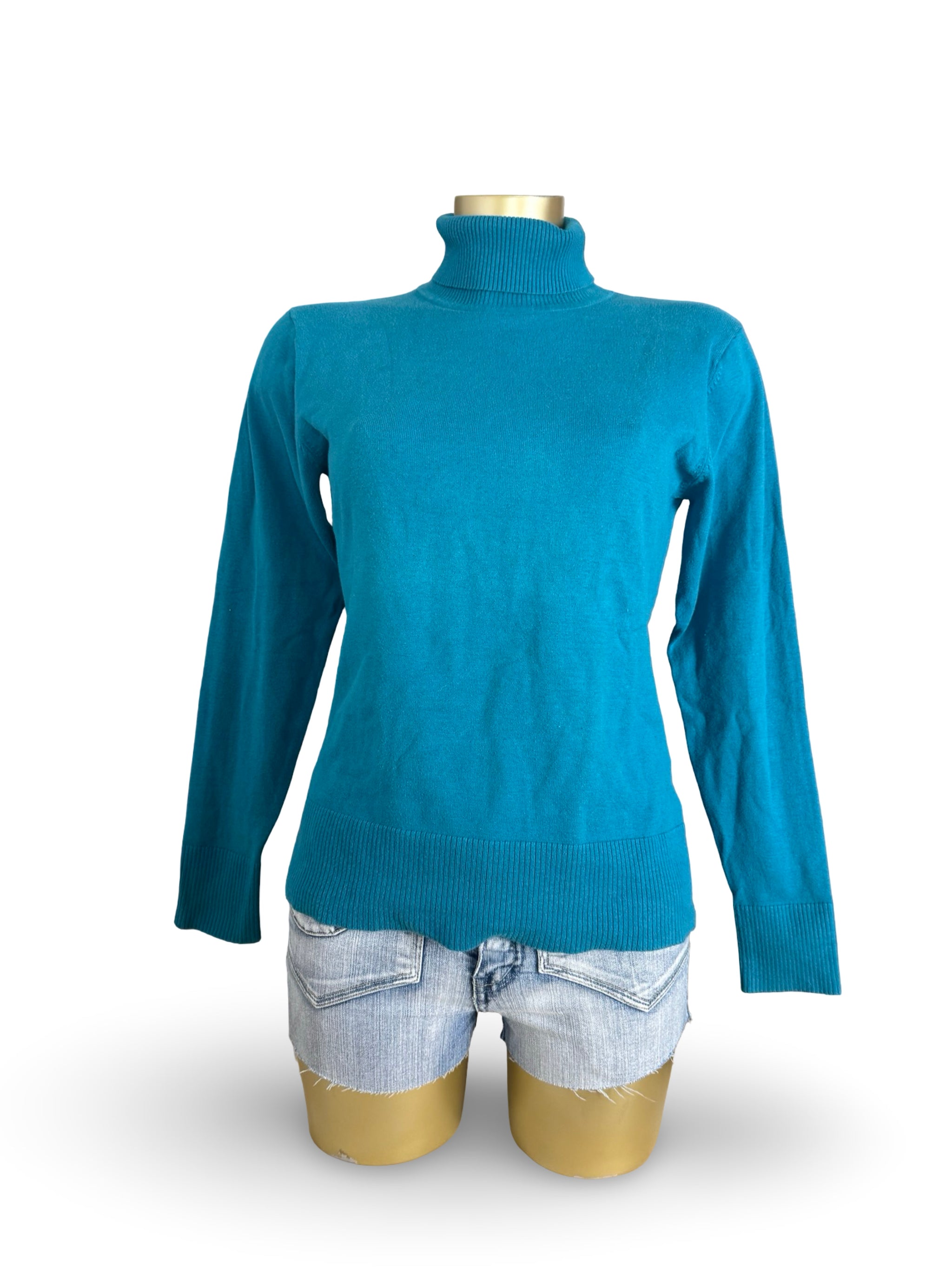Blue turtleneck jumper (M/L)