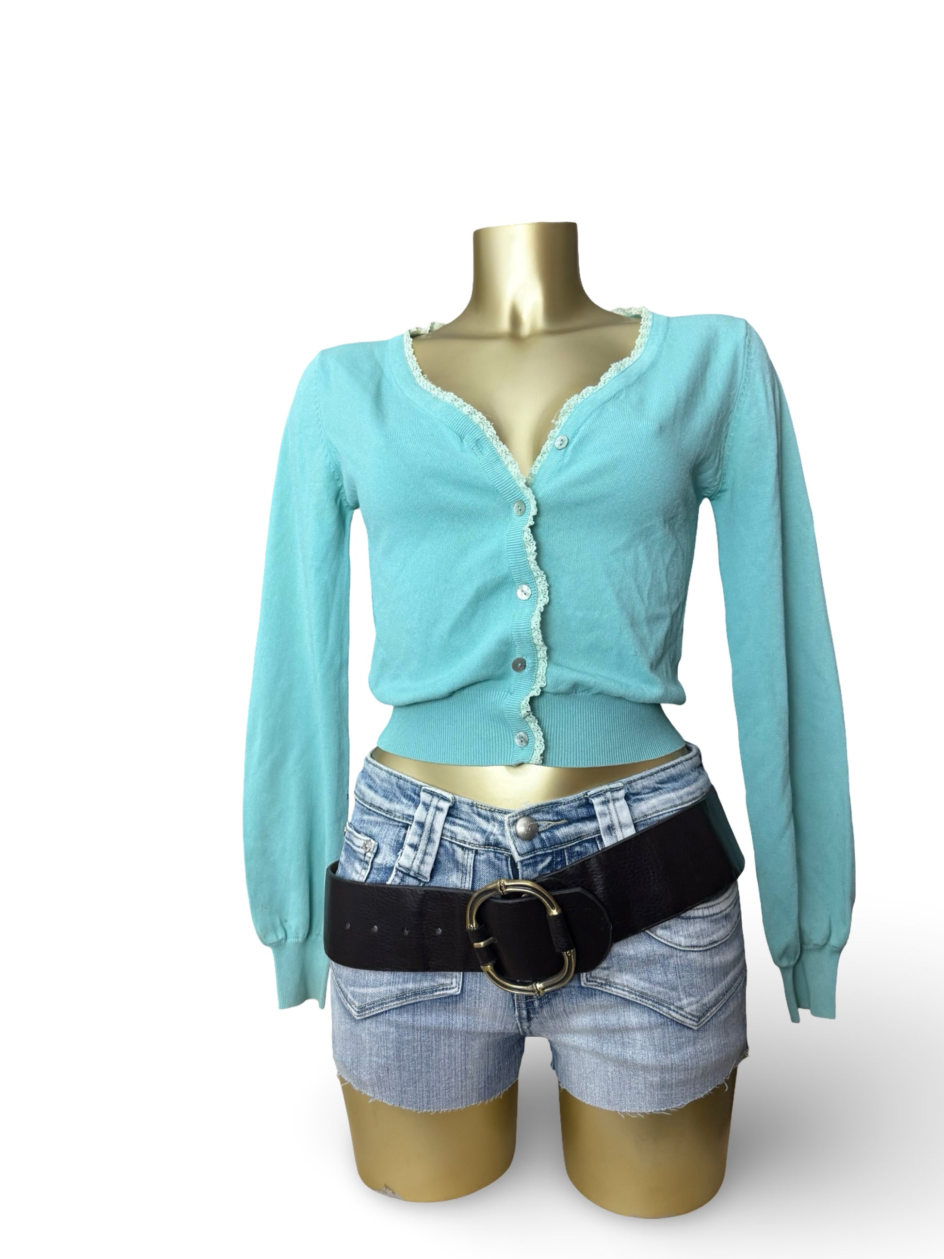 Blue cardigan jumper (S/M)