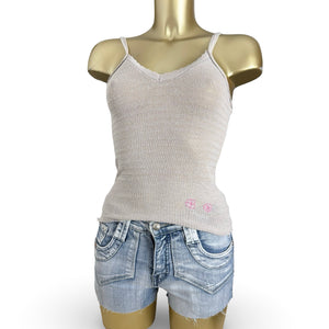 Beige knitted cami top (XS)