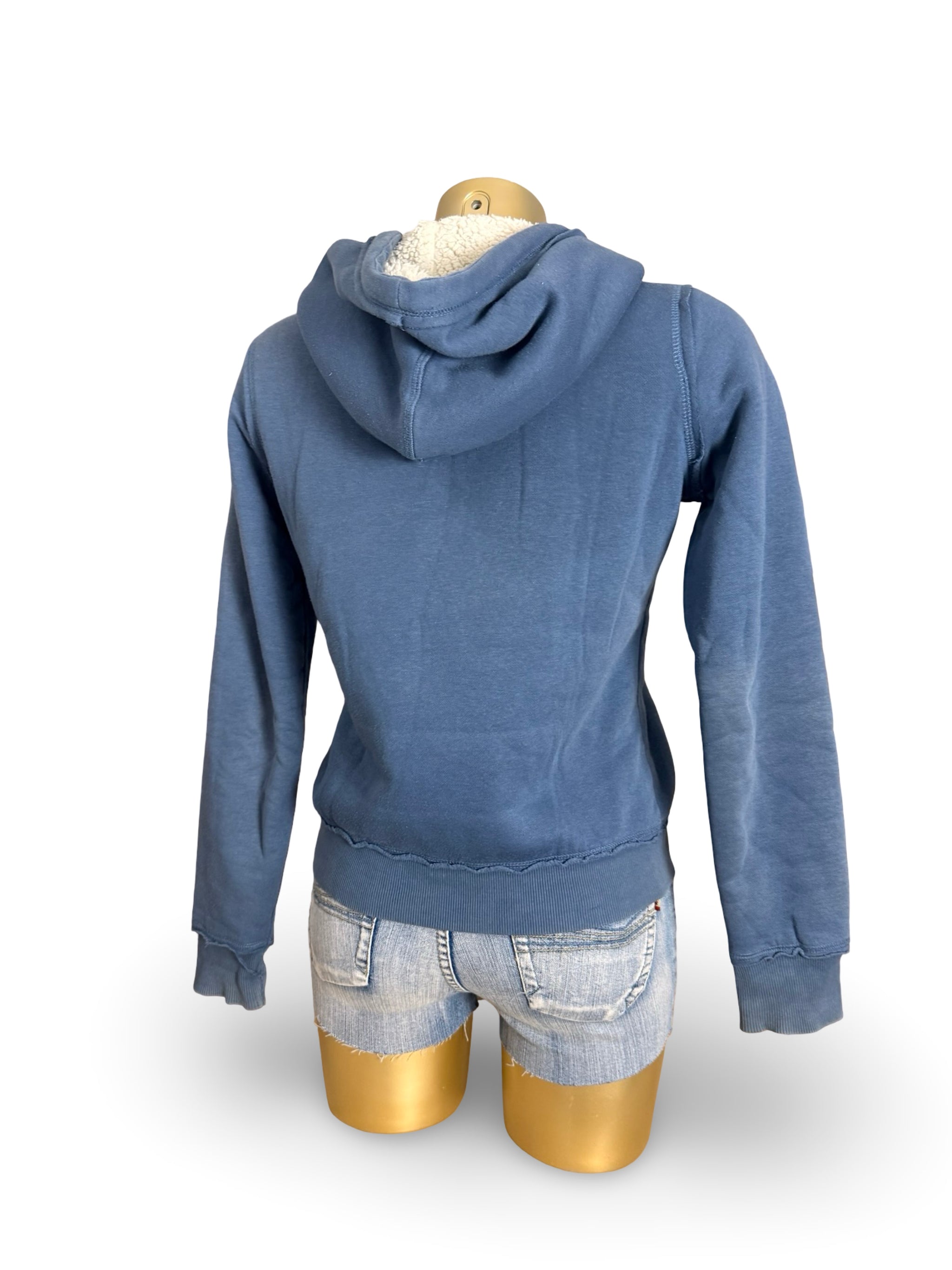 Blue inside fleece vintage cotton jacket (S)