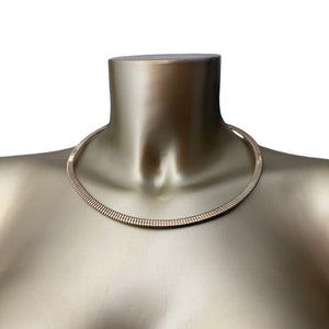 Vintage gold stainless steel choker necklace