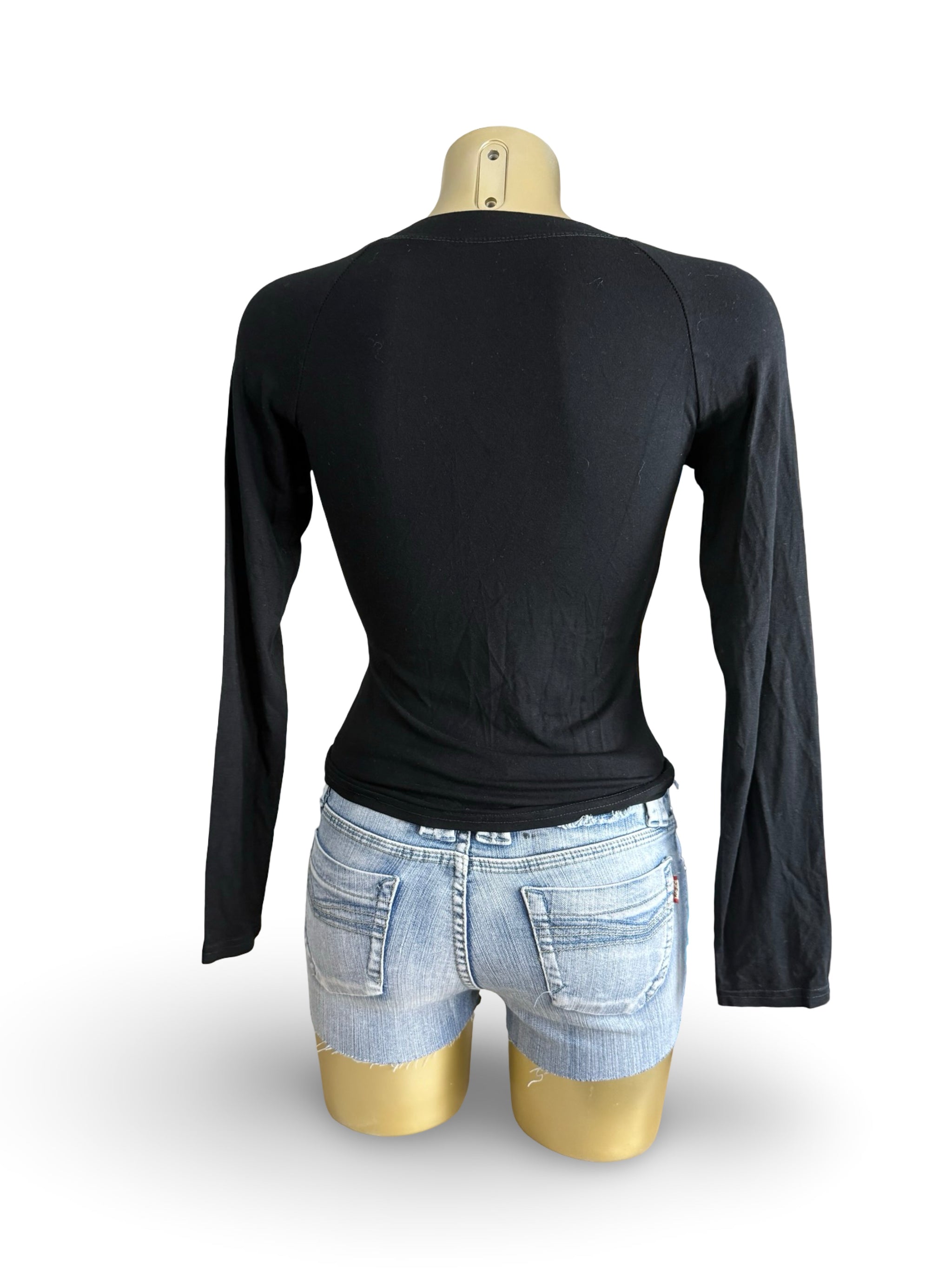 Black wrapped long sleeves top (XS/S)