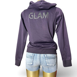 Purple zip up strass hoodie (M/L)