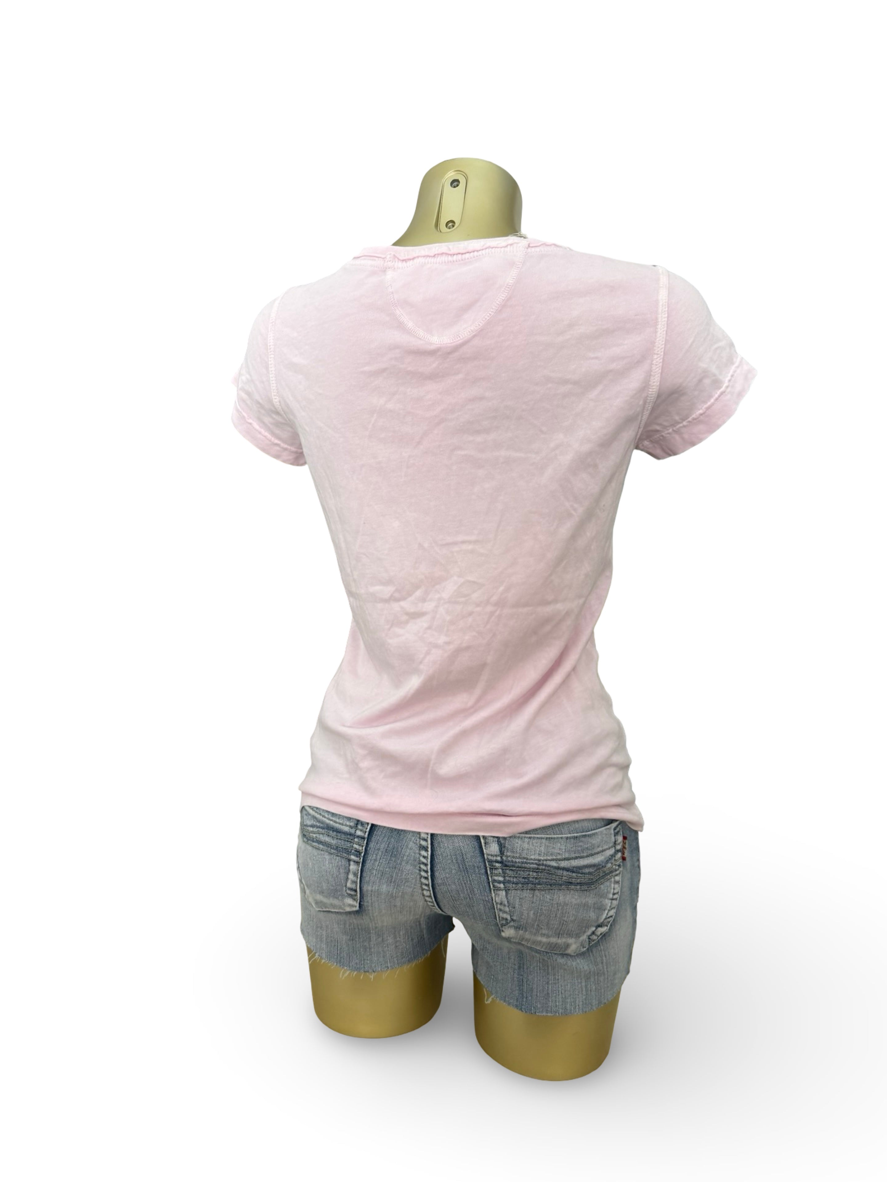 Baby pink cotton activewear tee (M)