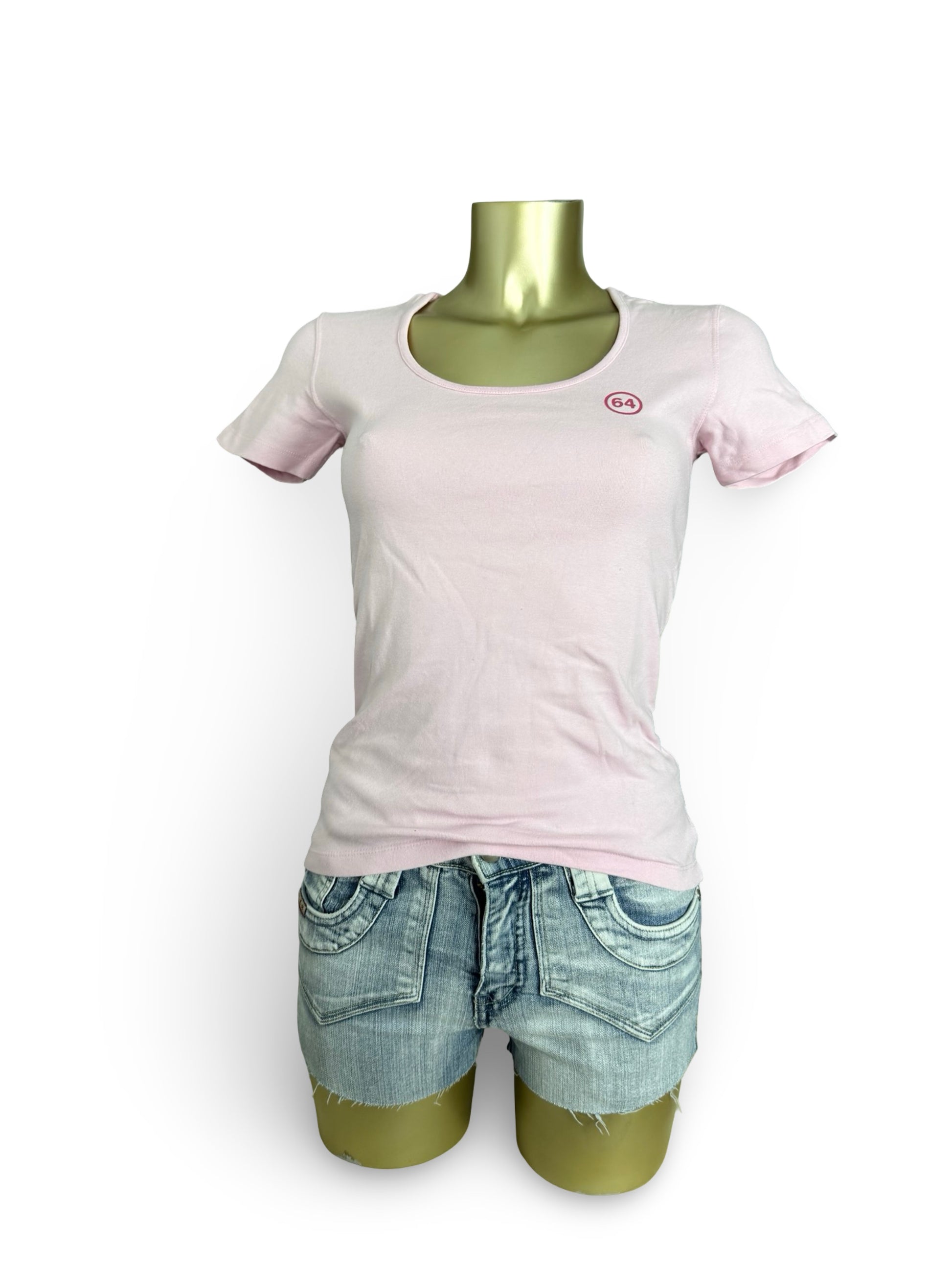 Cotton tight fit logo tee (S/M)