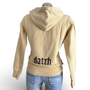 Yellow floral cotton hoodie (S/M)