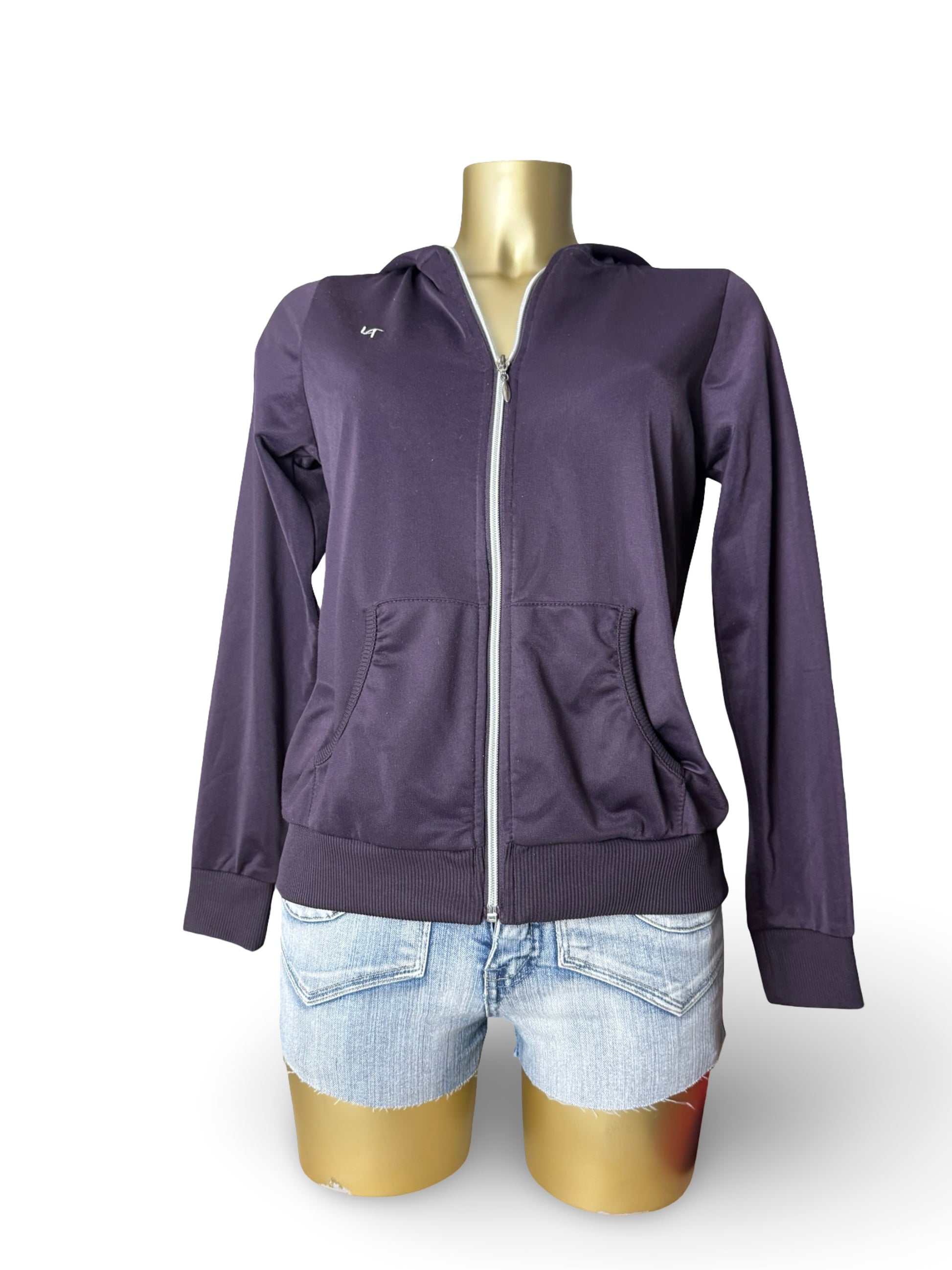 Purple zip up strass hoodie (M/L)