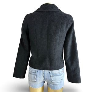 Black fleece blazer jacket (S)