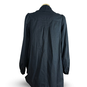 Black cotton trench jacket (M)