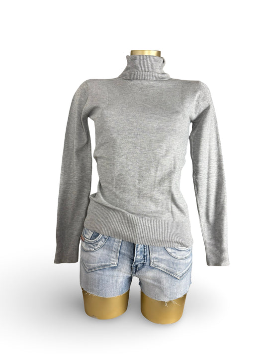 Grey turtleneck jumper (S/M)