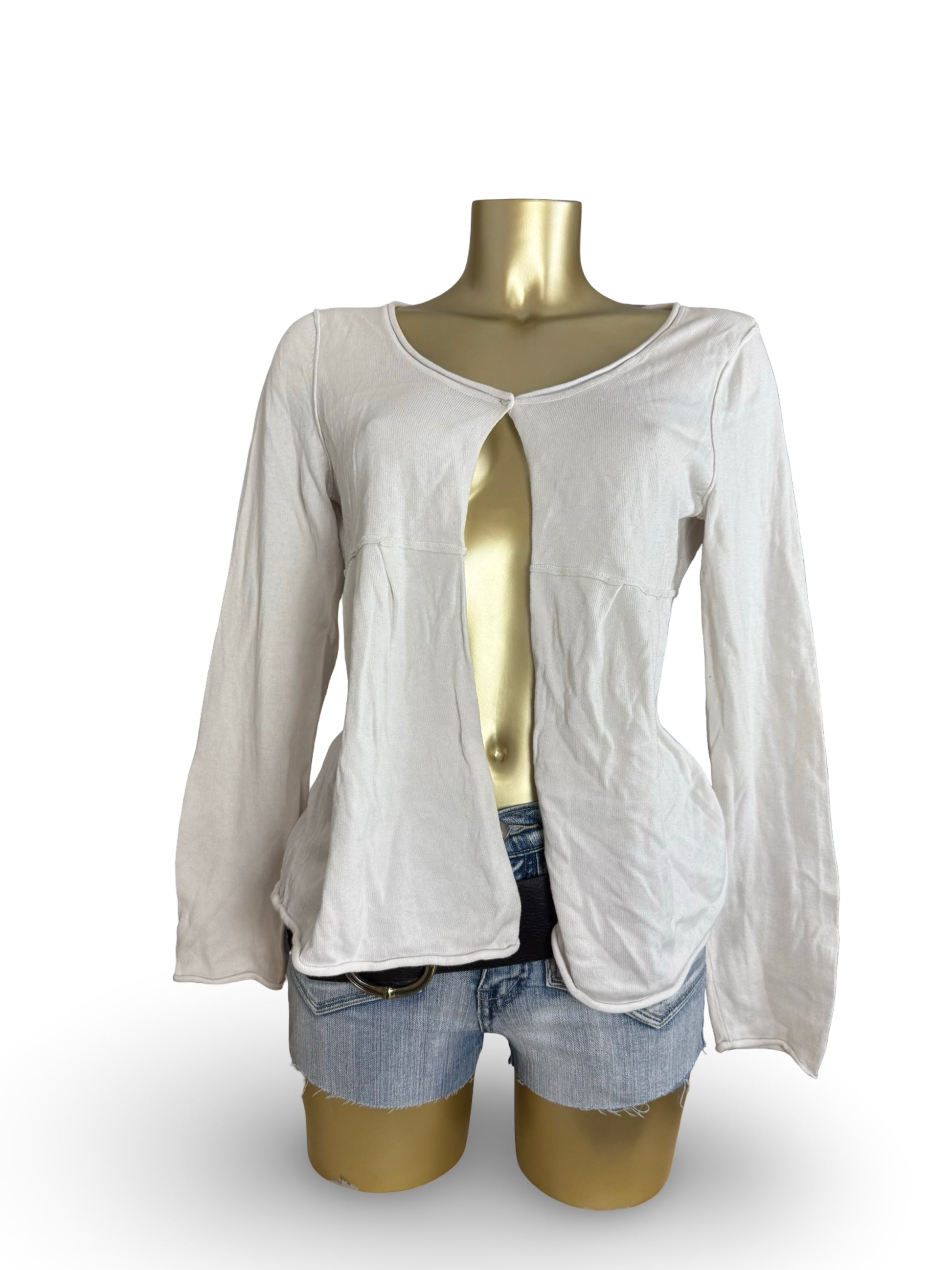 White cotton cardigan  jumper (M/L)
