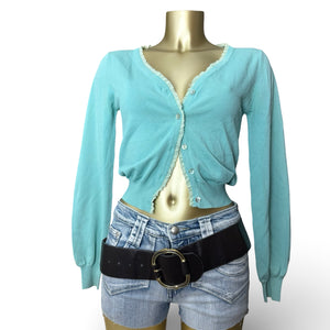 Blue cardigan jumper (S/M)