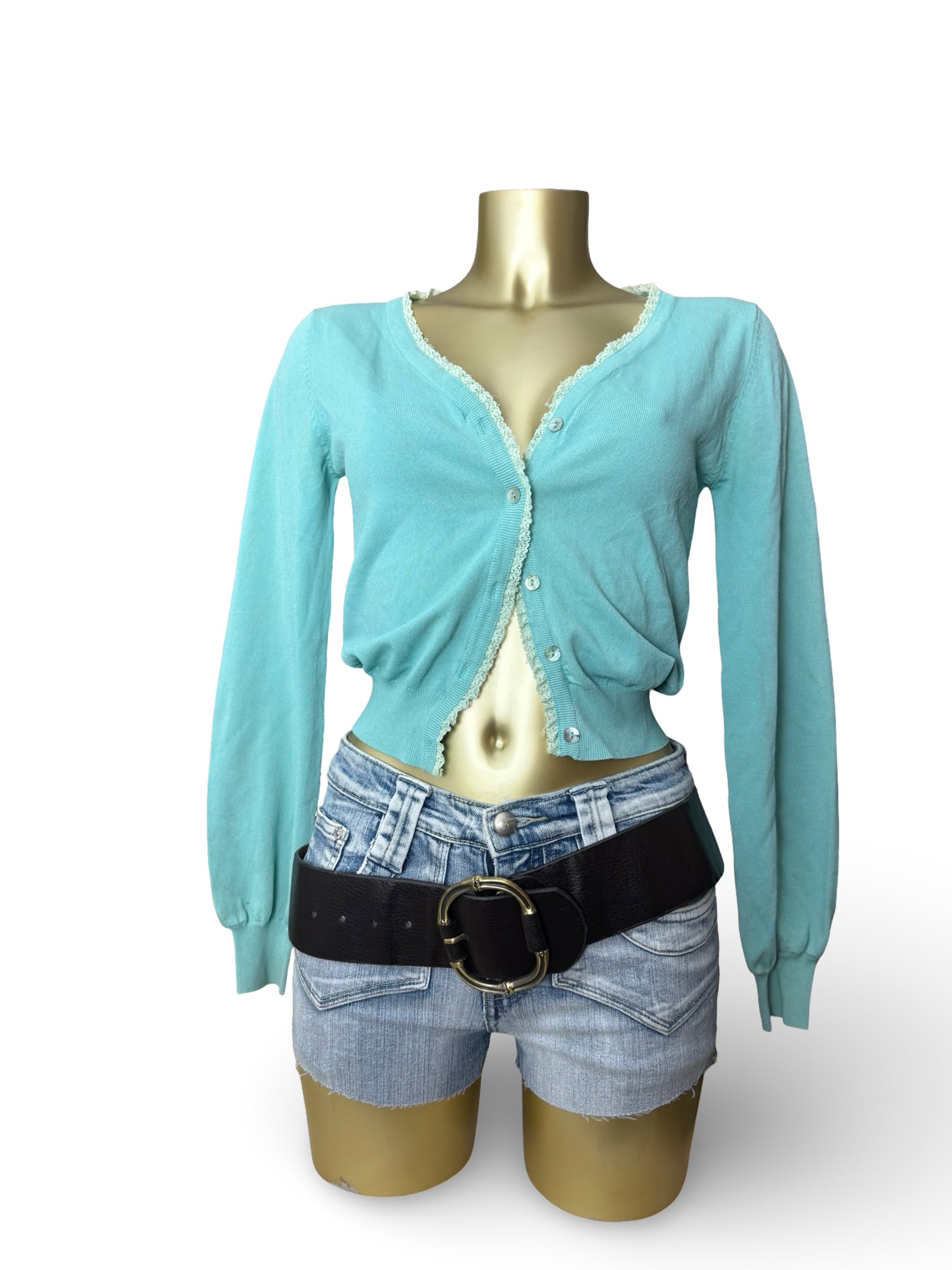 Blue cardigan jumper (S/M)