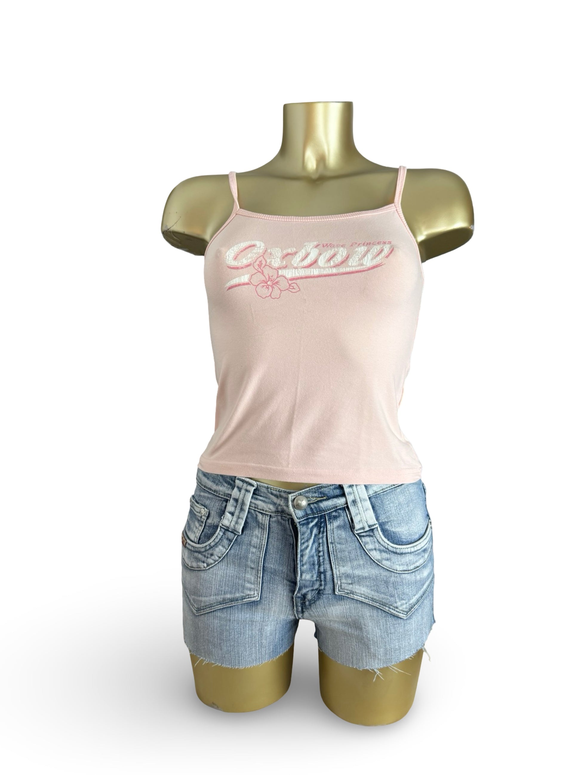 Baby pink cotton tight fit top (XS/S)