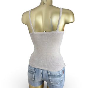 Beige knitted cami top (XS)