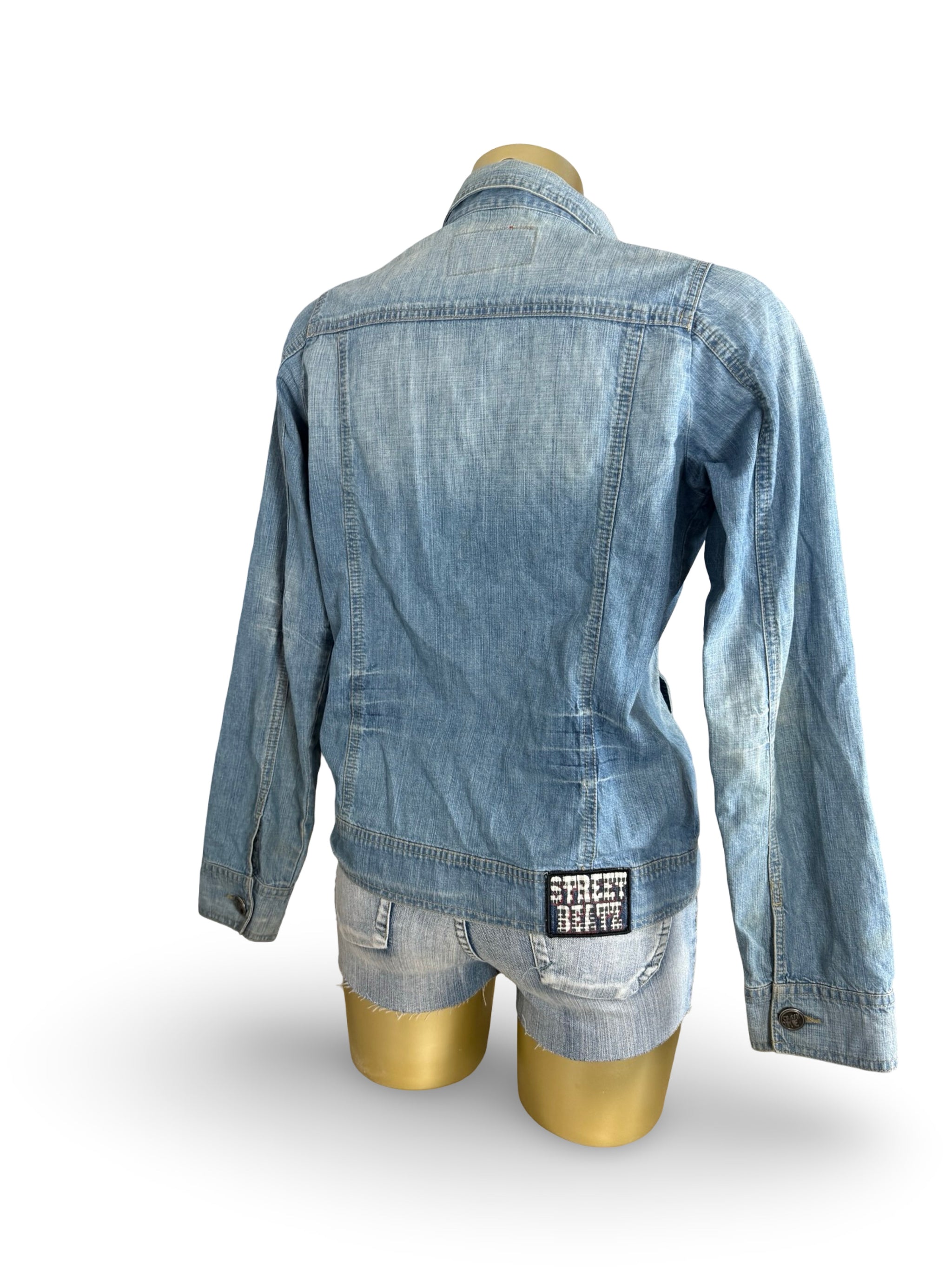 Blue denim buttons up jacket (S/M)