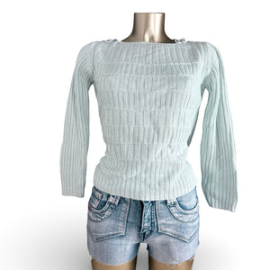 Baby blue lace up jumper (S/M)